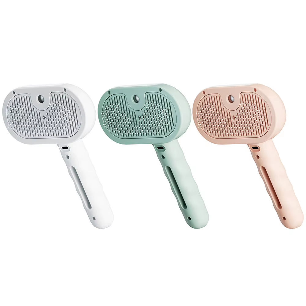 3 in 1 Cat Steam Brush with Release Button Cat Grooming Brush Rechargeable Cat Hair Brush Pet Brush for Cats Dogs Small Animals
