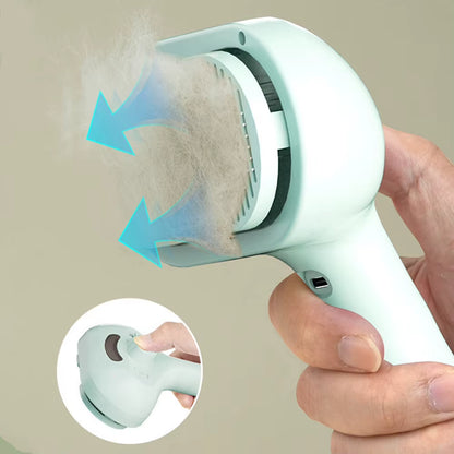 3 in 1 Cat Steam Brush with Release Button Cat Grooming Brush Rechargeable Cat Hair Brush Pet Brush for Cats Dogs Small Animals