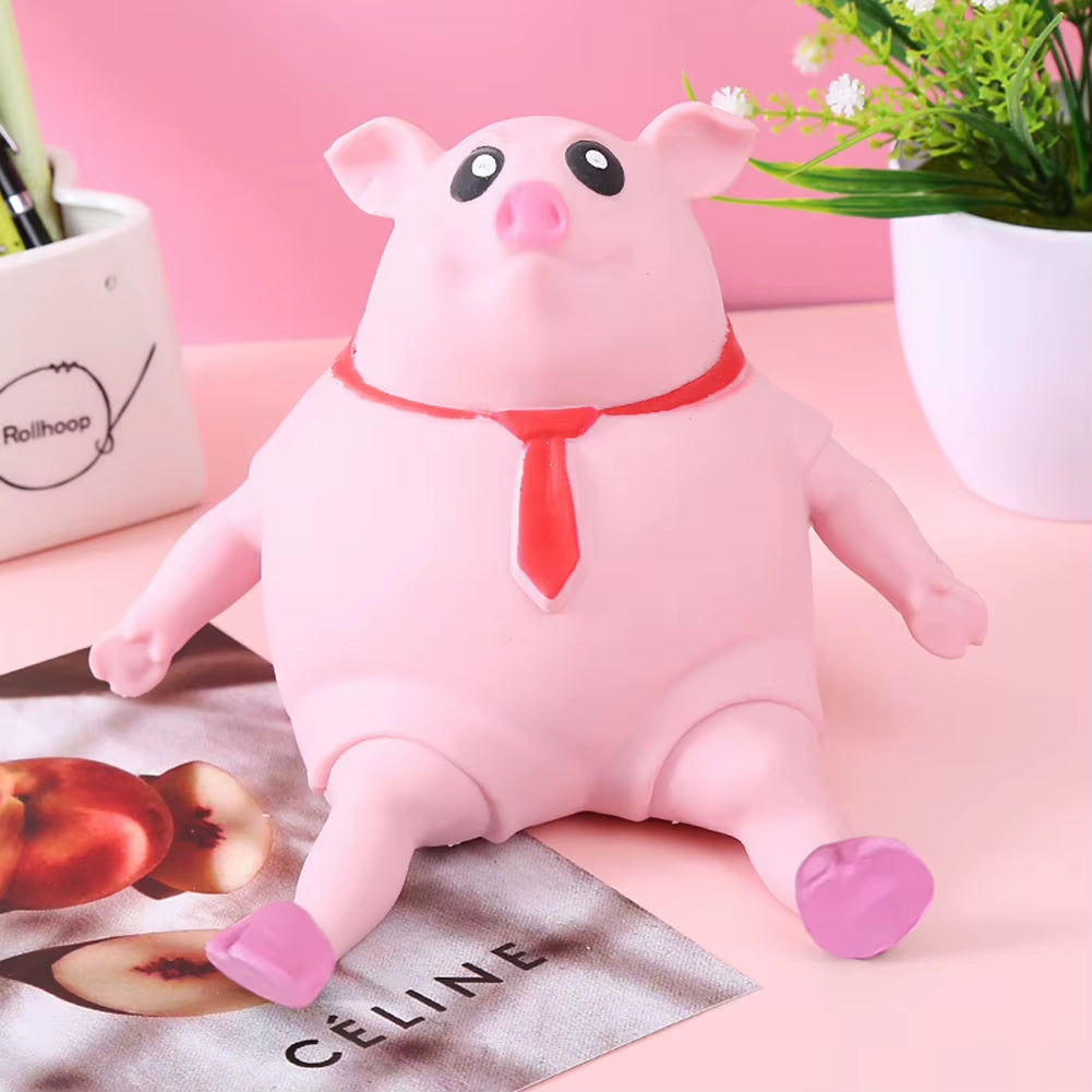 Pink Piggy Stress Toy Rebound Cartoon Toy Pig Creative Sensory Toy Funny Squeeze Soft Pig Toy Birthday Gift for Kids