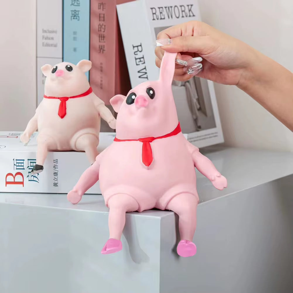 Pink Piggy Stress Toy Rebound Cartoon Toy Pig Creative Sensory Toy Funny Squeeze Soft Pig Toy Birthday Gift for Kids