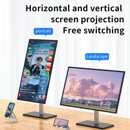 ZIHNIC Wireless Screen Projector HD TV Monitor Portable Mobile Phone Connection TV Monitor HD Wireless 5G 4K Horizontal and Vertical Screen Connector