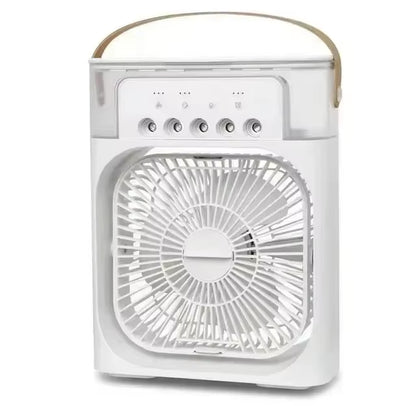 Household Small Air Cooler Three-In-One Fan Air Conditioner LED Night Light Portable Humidifier Air Conditioner Fan Office Home