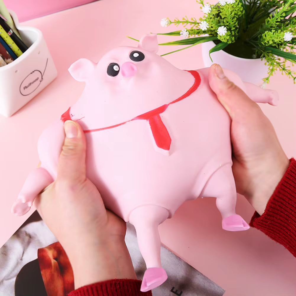 Pink Piggy Stress Toy Rebound Cartoon Toy Pig Creative Sensory Toy Funny Squeeze Soft Pig Toy Birthday Gift for Kids